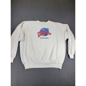 Vintage Planet Hollywood Sweatshirt Mens XL White Orlando Crewneck Made USA 90s